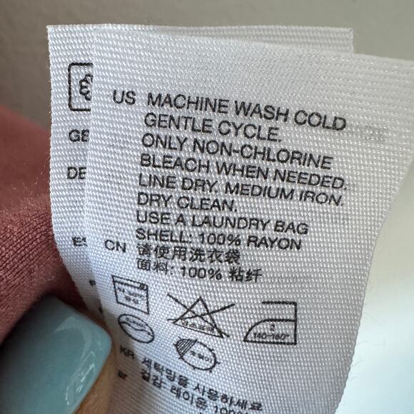 & Other Stories Dress Womens 4 Neutral Mini Shoulder Tie Scoop Neck Party Slip - Picture 7 of 10